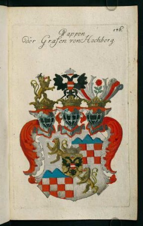 176r-176v, 176. Wappen der Grafen von Hochberg
