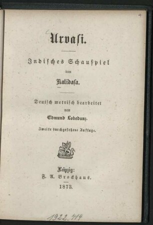 Urvasi : Indisches Schauspiel