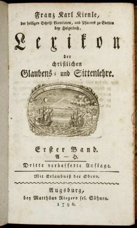 1: Lexikon der christlichen Glaubens- und Sittenlehre