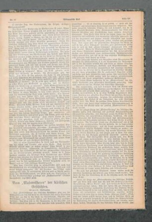 Vom "Modernisieren" der biblischen Geschichte