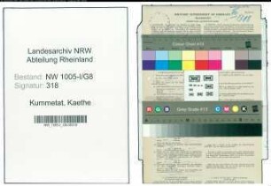 Entnazifizierung Kaethe Kummetat , geb. 26.07.1908 (Postfacharbeiterin)