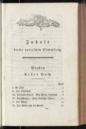 Inhalt dieser poetischen Sammlung