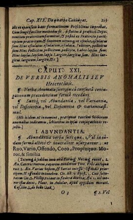 Caput XXI. De Verbis Anomalis Seu Heteroclitis.