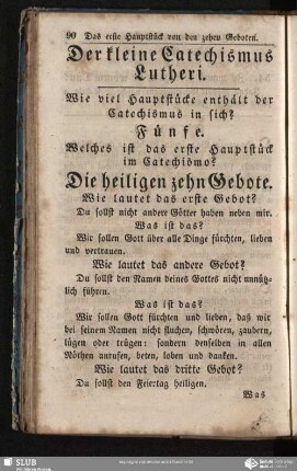 Der kleine Catechismus Lutheri