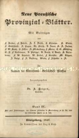 Neue preußische Provinzial-Blätter. Jg. 4.1847