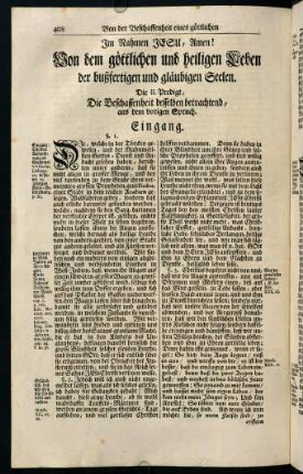 408-425, Die II. Predigt, Die Beschaffenheit desselben betrachtend, aus dem vorigen Spruch.