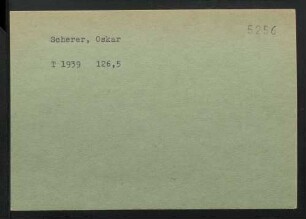 Scherer, Oskar