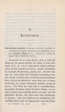 305-313 [Rezension] Kalendarium manuale utriusque ecclesiae orientalis et occidentalis