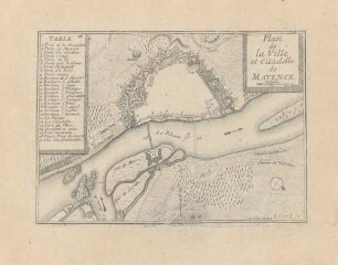 Plan de la Ville et Citadelle de Mayence [= Mainz]
