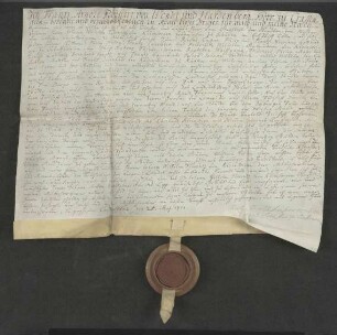 1751 Mai 25. Lehnsbrief von Wendts für Kleinsorge über 15 Stücke Land.