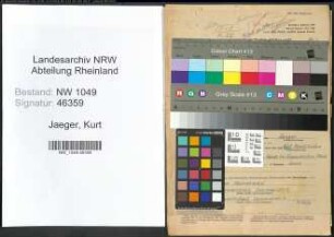 Entnazifizierung Kurt Jaeger , geb. 20.08.1909 (Steuerinspektor)