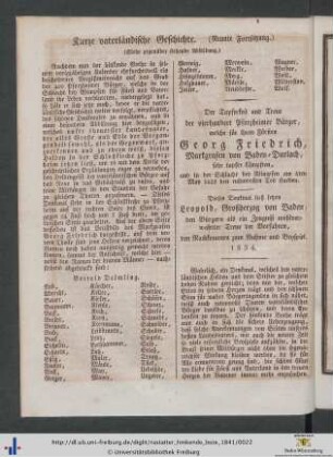 Kurze vaterländische Geschichte (Neunte Fortsetzung).