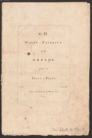 Walze favorite de Dresde : pour le piano-forté