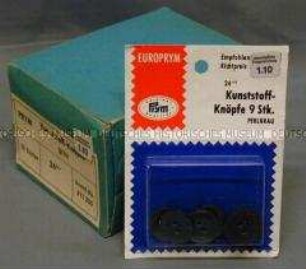 Kunststoffknöpfe - originalverpackt - (im Karton)