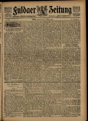 Dritte Ausgabe vom Samstag, den 04. April 1903.