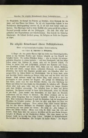 ¬Die¬ religiöse Gedankenwelt älterer Volksschülerinnen : eine religionspsychologische Untersuchung