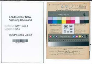 Entnazifizierung Jakob Terschluesen , geb. 09.05.1901 (Bergmann)