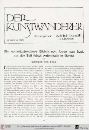 9/10: Ein neuaufgefundenes Bildnis von Anton van Dyck aus der Zeit seines Aufenthalts in Genua