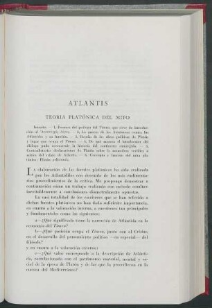 Atlantis : Teoria platónica del mito