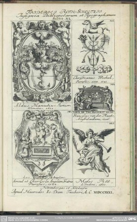 Friderici Roth-Scholtzii. Insignia Bibliopolarum et Typographorum. Sectio. XL.
