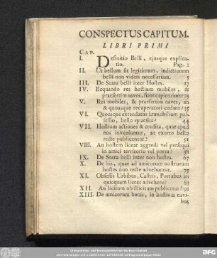 Conspectus Capitum.