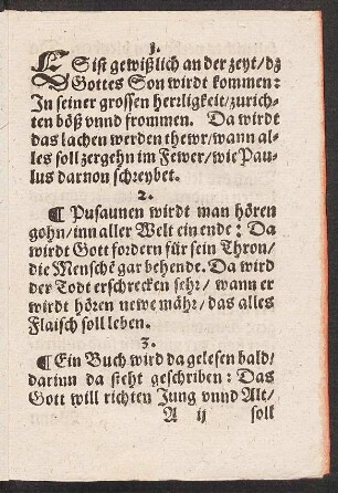 ES ist gewißlich an der zeyt/ dz || Gottes Son wird kommen: ||