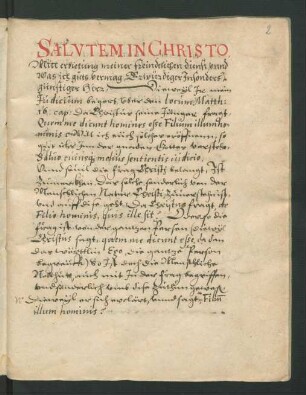 Erstes Sendschreiben (25.10.1584)