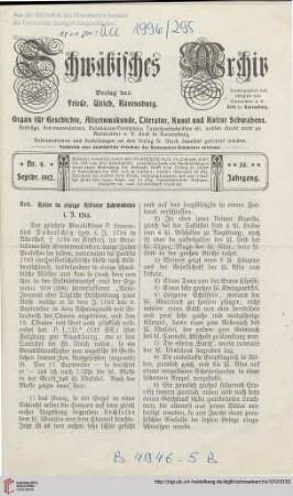 30: Reise in einige Klöster Schwabens i. J. 1763