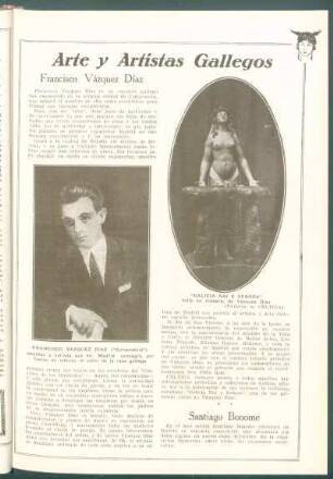 Arte y Artistas Gallegos : Francisco Vázquez Díaz[,] Santiago Bonome [y] Álvaro Cebreiro