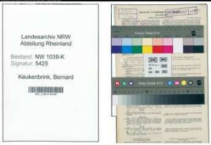 Entnazifizierung Bernard Keukenbrink , geb. 30.01.1895 (Landwirt)