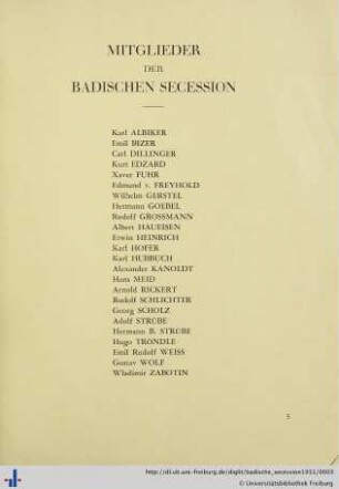 Mitglieder der Badischen Secession.