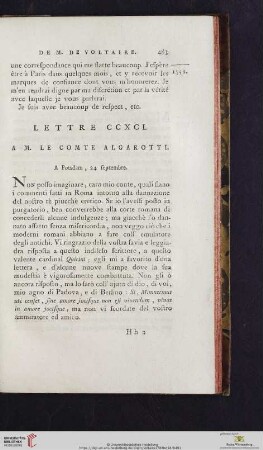 (Lettre CCXCI - CCC)