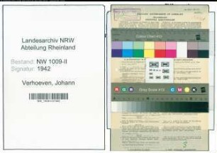 Entnazifizierung Johann Verhoeven , geb. 21.05.1914 (Kaufmann)
