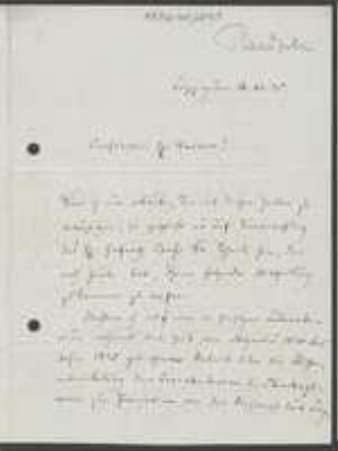 Brief von Ernst Reuther an Unbekannt