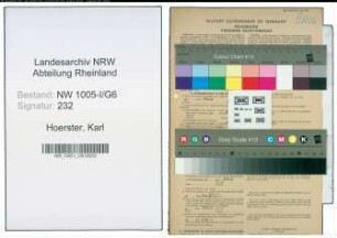 Entnazifizierung Karl Hoerster , geb. 19.04.1884 (Bergmann)