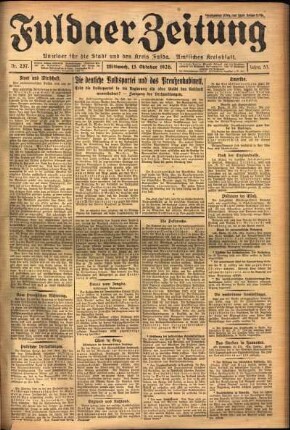 Ausgabe vom Mittwoch, den 13. Oktober 1926.