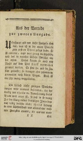 Aus der Vorrede zur zwoten Ausgabe