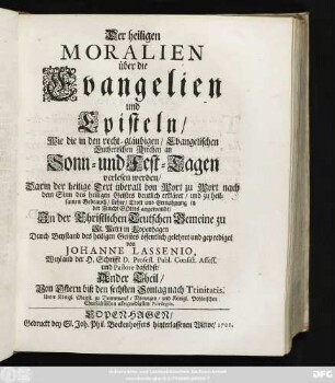 Theil 2: Von Ostern biß den sechsten Sontag nach Trinitatis