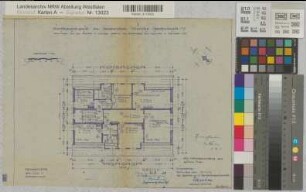 Münster (Münster) Direktorenhaus der Strafanstalt, Gartenstraße Grundriß Dachgeschoß 1949 1 : 100 30 x 38 Pause Staatshochbauamt Münster Regierung Münster Nr. 33852