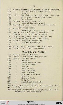 Ölgemälde alter Meister(Nr. 1173-1237c)