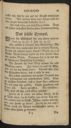 Das sechste Exempel