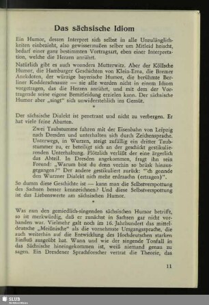 Das sächsische Idiom