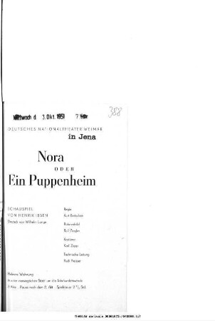 Nora oder Ein Puppenheim