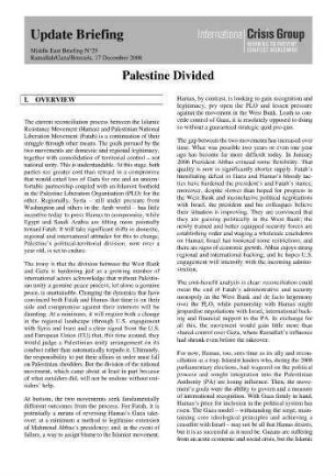 Palestine divided