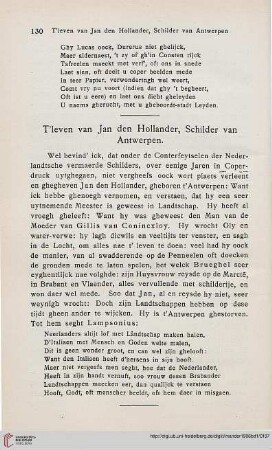 T‘leven van Jan den Hollander, Schilder van Antwerpen
