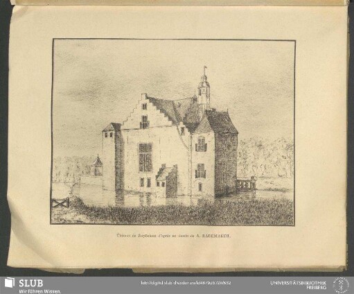 Château de Zuylichem d'après un dessin de A. Rademaker