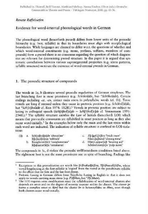 Evidence for word-internal phonological words in German