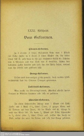 XXXI. Abschnitt. Vom Gefrornen