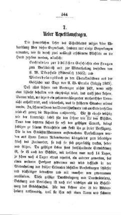 Ueber Repetitionsfragen