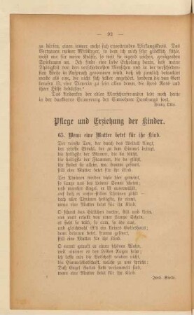 Pflege und Erziehung der Kinder